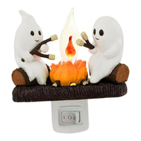 New Fashionable Ghost Campfire Nightlight Ghost Campfire Flickering Plug In Night Light Halloween Ghost Pumpkin Night Light