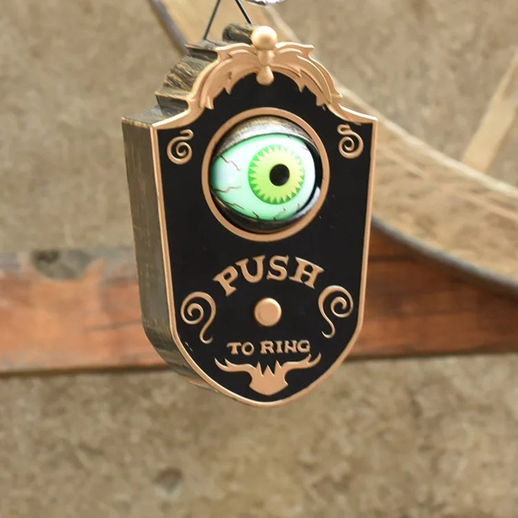 Halloween One-eyed Doorbell Decoration Ghost Festival Toy Bar Haunted House Horror Luminous Pendant Tricky Door Hanging