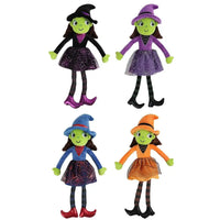 40cm Halloween Witch Doll Cute and Skin-friendly Stuffed Little Witch Doll Toy Festive Atmosphere Decoration Great Gift for Kids