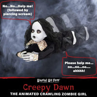 Haunted Hill Farm 29" Crawling Girl Halloween Animatronic