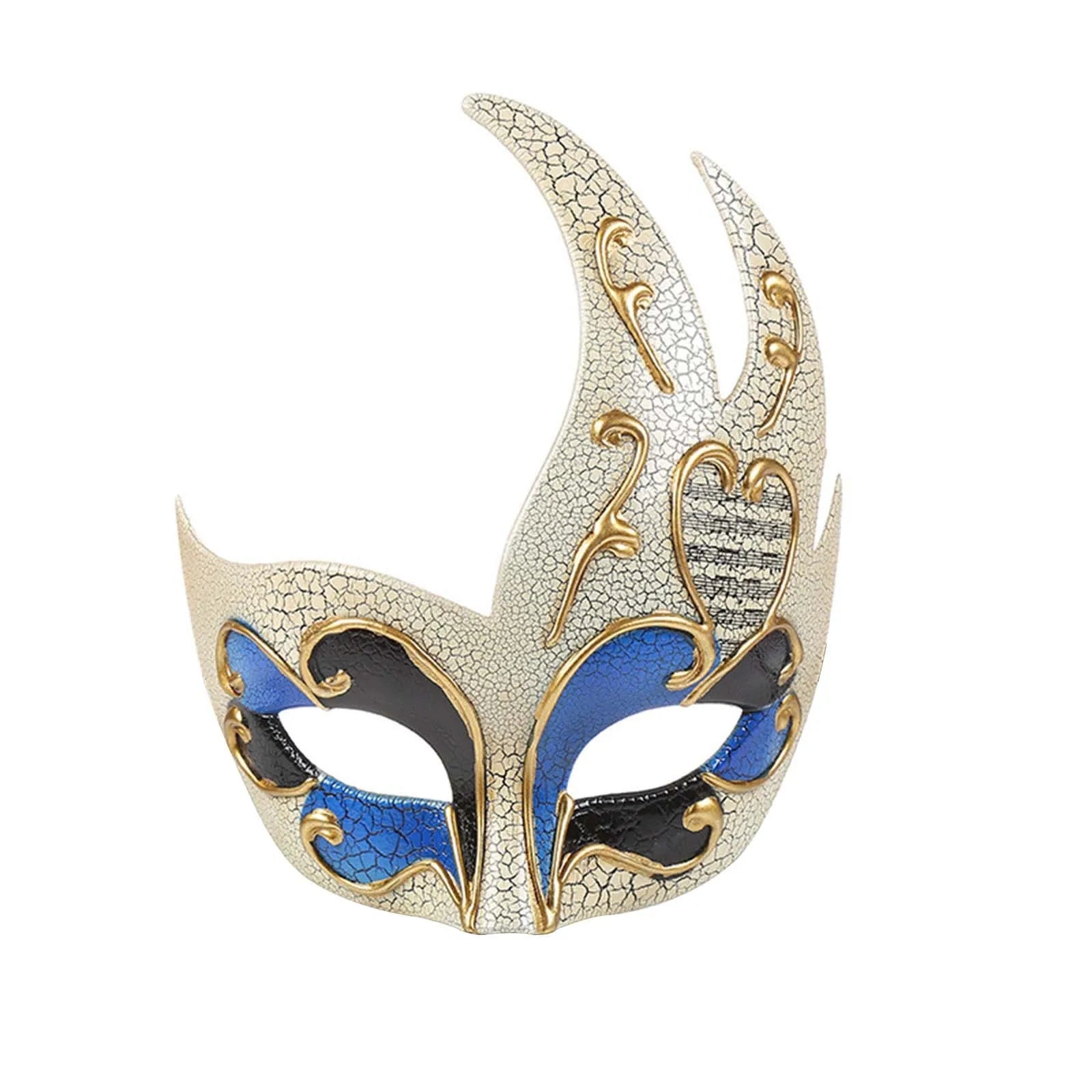 Full Face Venetian Masquerade Masks for Women, Blue