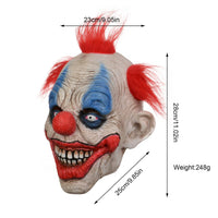 Halloween Mask The Clown Face Cover Horror Latex Clown Face Evil Clown Costume Accessories Adults Creepy Halloween Decoration