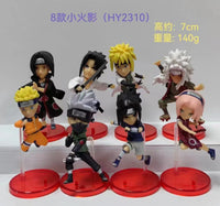 8 Pcs/Set Naruto Plush PVC Mini Action Figures