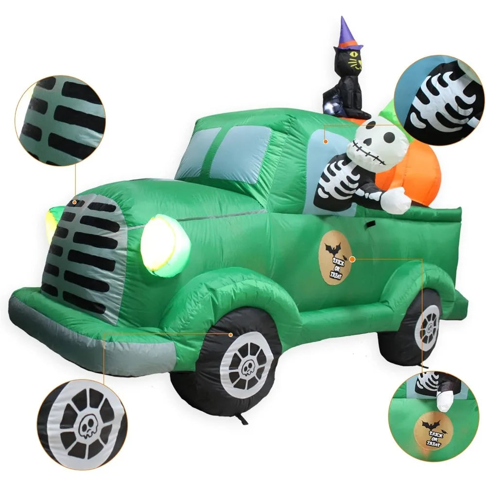 Halloween Inflatables Outdoor Decorations with LED Lights