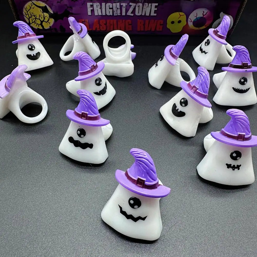 Halloween Light Up Rings Ghost Rings For Children Led Flash Ghost Finger Lights Led Party Favors Rings Ghost Led Finger Rings