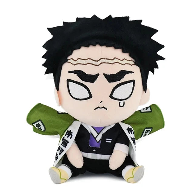 20cm Anime Demon Slayer Figures Kyoumei Iguro Obanai Sanemi Uzui Tengen Doll Plush Toys