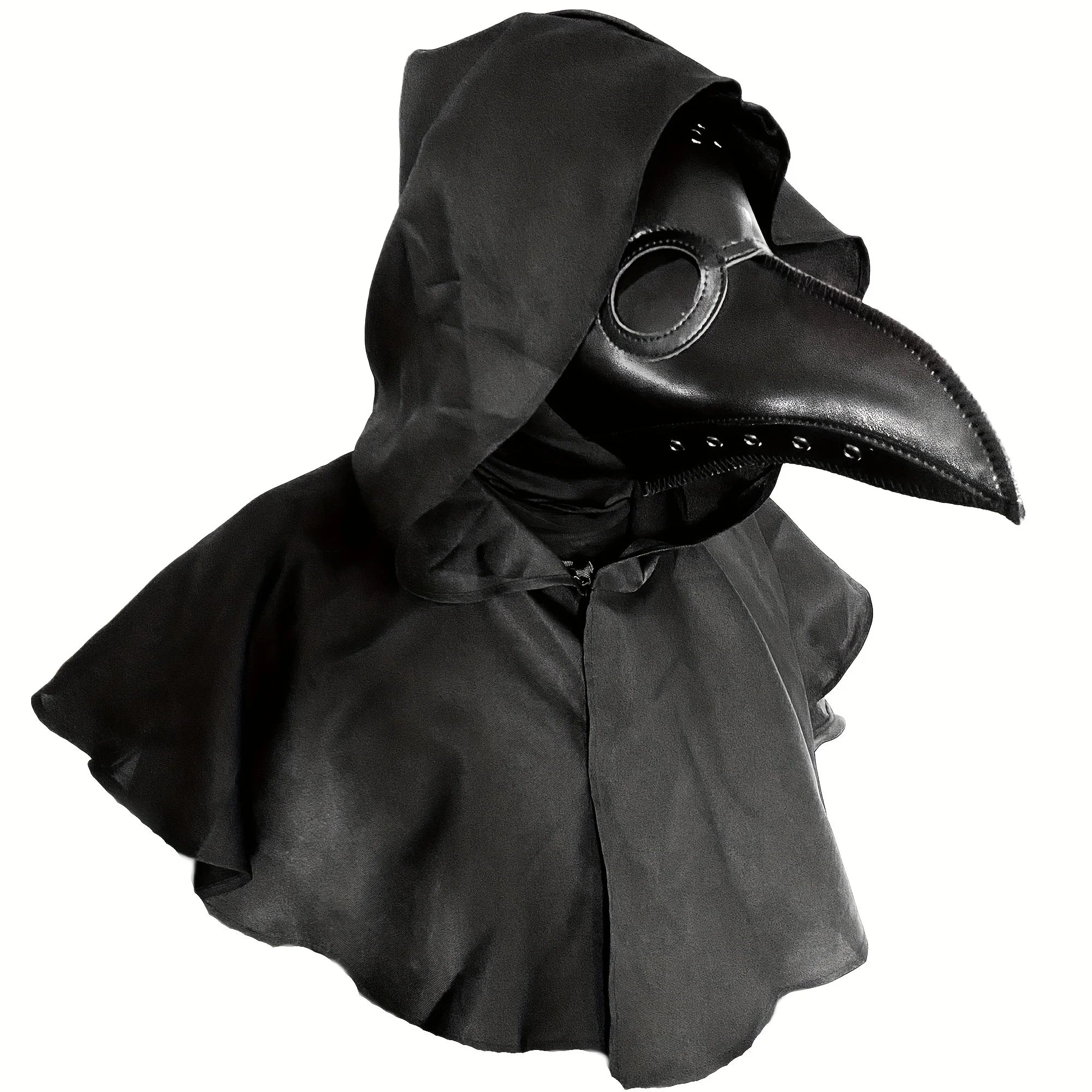 3pcs/set Halloween Plague Doctor Mask Plague Doctor Costume Steampunk Horror Scary Halloween Costumes for Adults Hockey mask