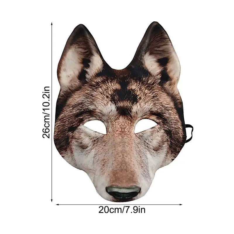 Halloween Party Mask Scary Wolf Mask Animal Face Mask Cosplay Prop Wolf Masque Masquerade Costume Dress Up Accessory