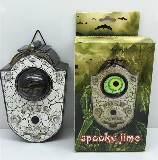 Halloween One-eyed Doorbell Decoration Ghost Festival Toy Bar Haunted House Horror Luminous Pendant Tricky Door Hanging