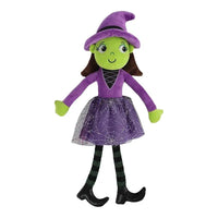 40cm Halloween Witch Doll Cute and Skin-friendly Stuffed Little Witch Doll Toy Festive Atmosphere Decoration Great Gift for Kids