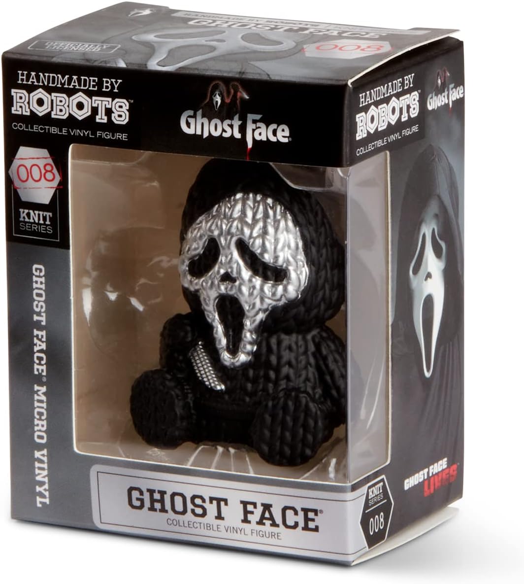 Screaming Ghost Face Metallic Silver Micro Vinyl Figure