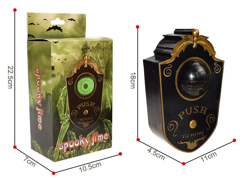 Halloween One-eyed Doorbell Decoration Ghost Festival Toy Bar Haunted House Horror Luminous Pendant Tricky Door Hanging