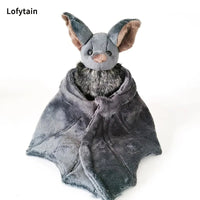 Lofytain 30/cm Stuffed Bat Doll Plush Throw Pillow with Realistic Foldable Wing Seat Cushion Halloween Xmas Ornament Bat Dolls