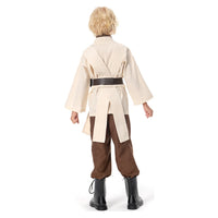 Kids Anakin Cosplay Space Battle Obi Wan Costume Jedi Cloak Children Fantasy Dress Up Outfits Halloween Carnival Party Suit