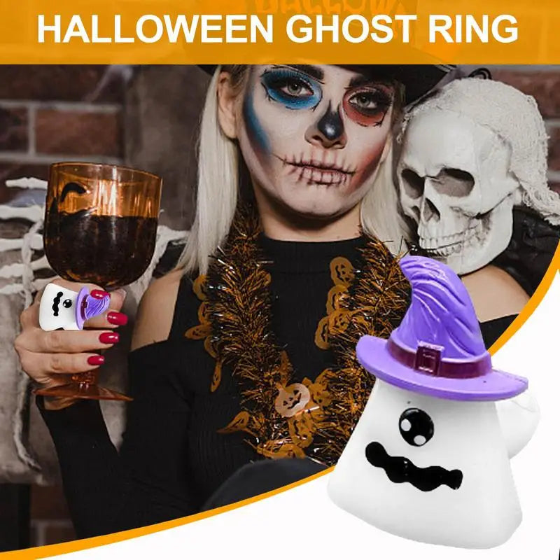 Halloween Light Up Rings Ghost Rings For Children Led Flash Ghost Finger Lights Led Party Favors Rings Ghost Led Finger Rings