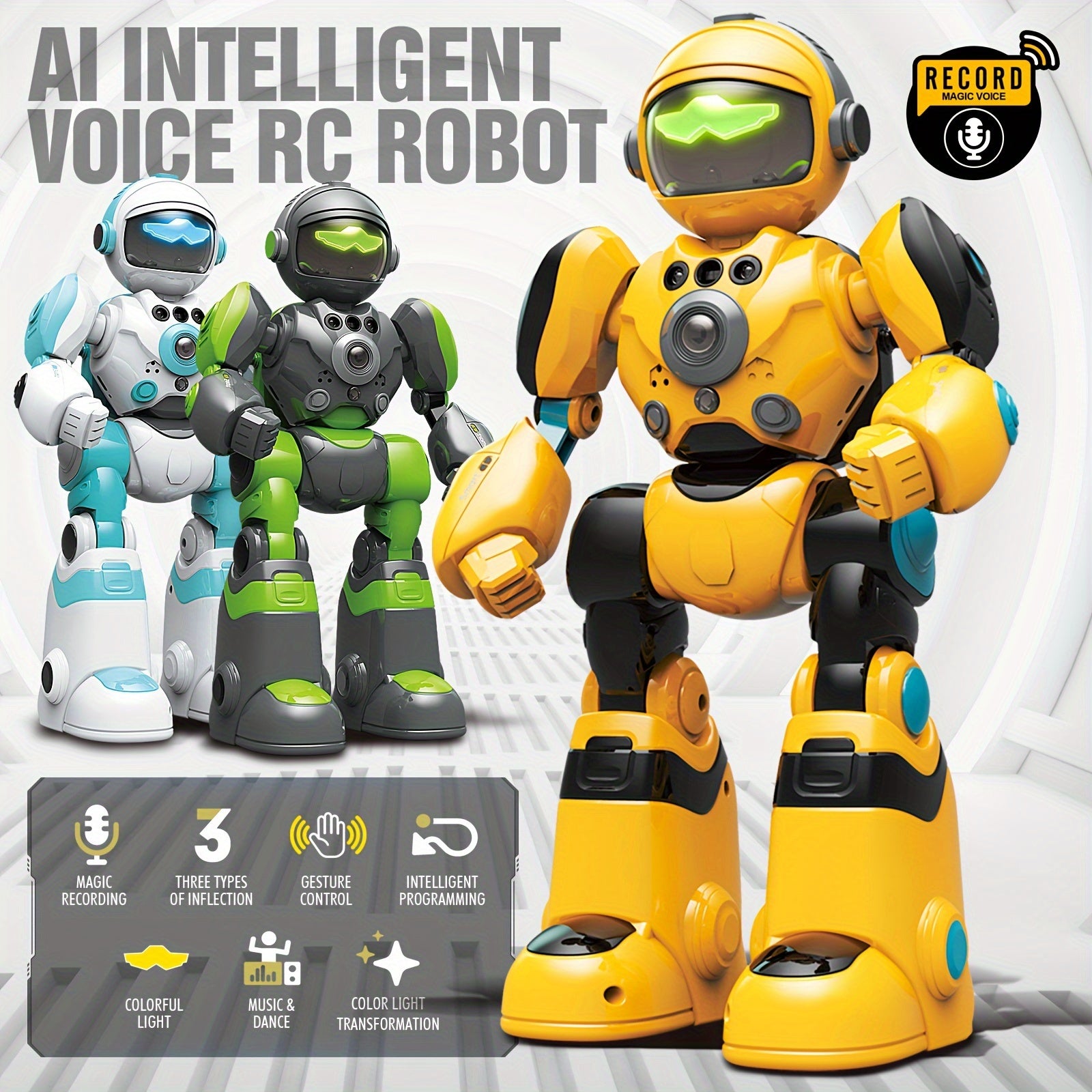 Smart RC Robot Toy with Gesture Control for Kids