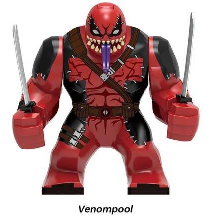 Venompool action figure with red and black design on a white background