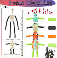 Shape-changing skeleton figure pop tubes sensory toy