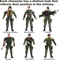 US Army Men and SWAT Team Toy Soldiers Action Figures with Military Weapons Accessories for Kids Boys Girls