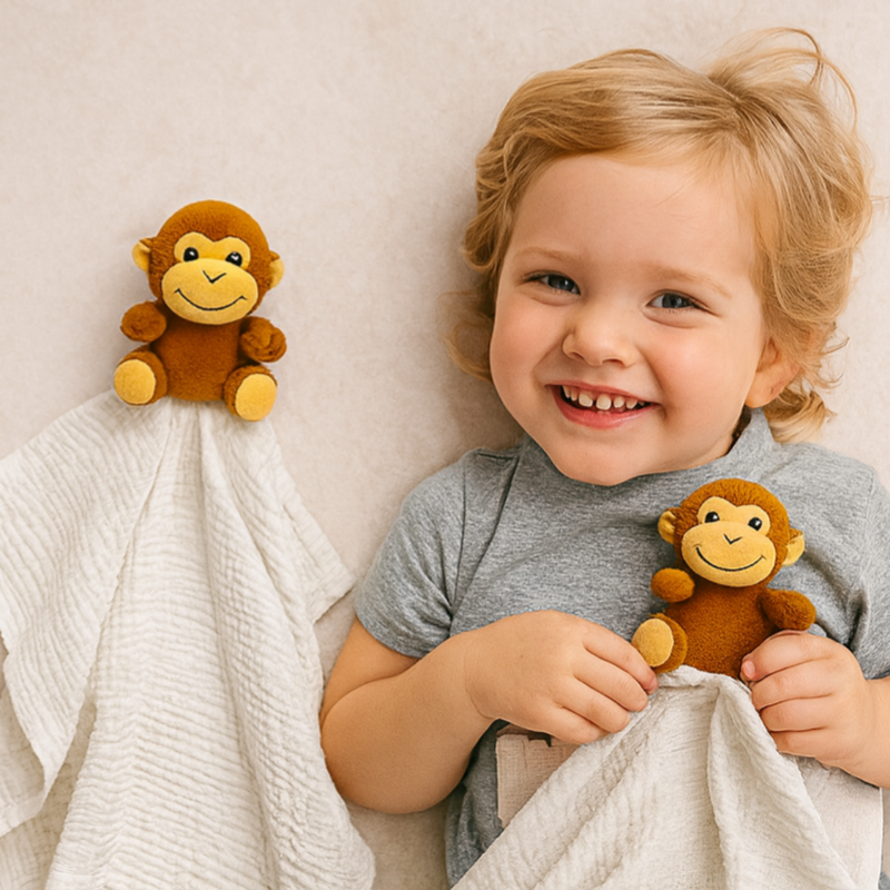 Monkey Lovey Security Blanket for Babies