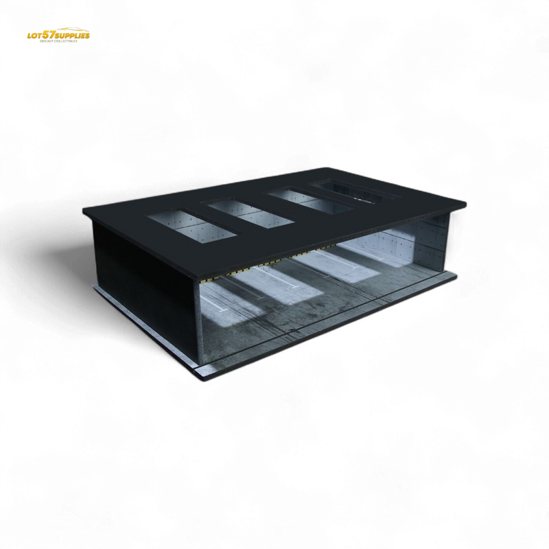 Black and transparent plastic tray on a white background