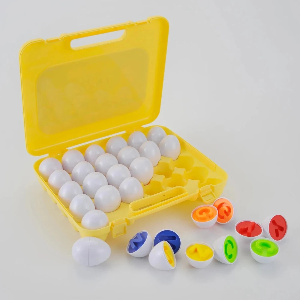 26PCS ABC Alphabet Matching Eggs – Educational Color Sorter Puzzle for Kids