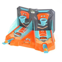 Arcade basketball tabletop game set for kids and adults with dual hoops and scorekeepers