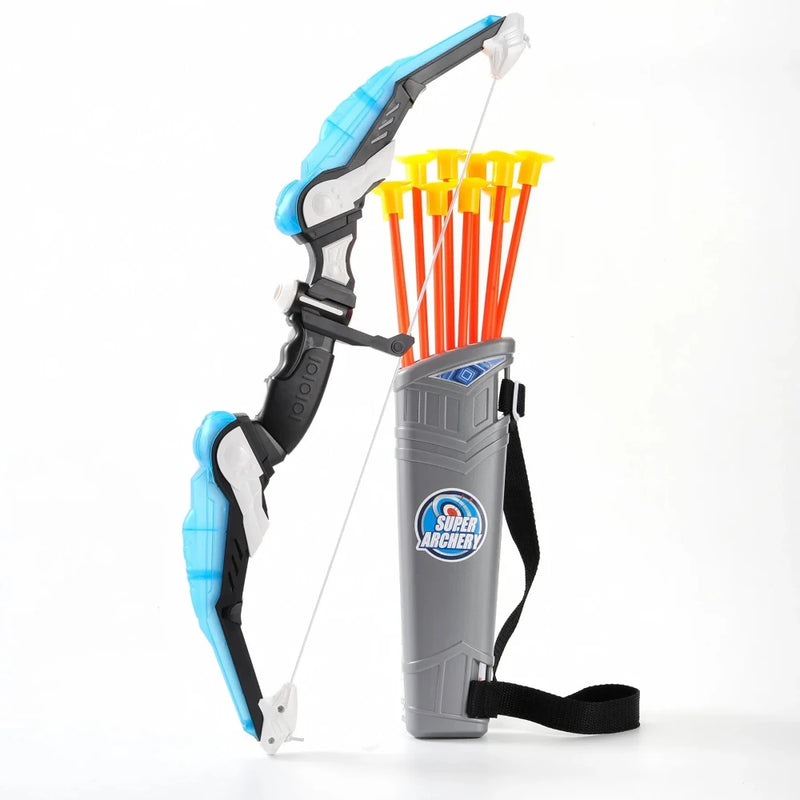 Archery playset with suction cup arrows, bow, and quiver - safe and interactive toy for kids.