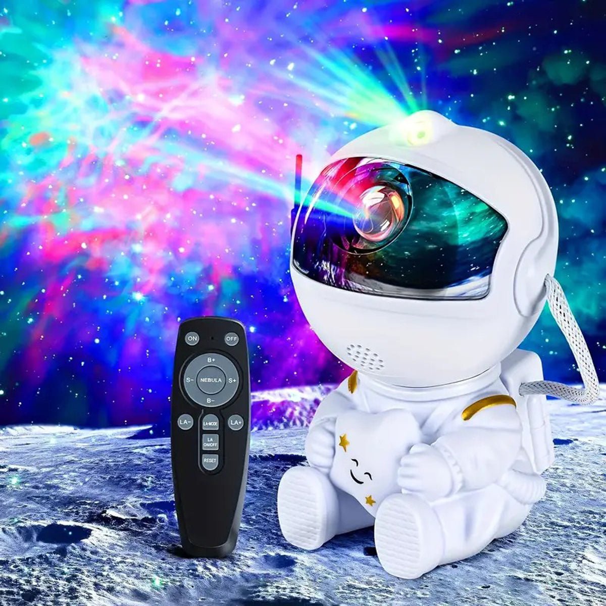 Space Projector Light – Adjustable Astronaut Galaxy Star Lamp