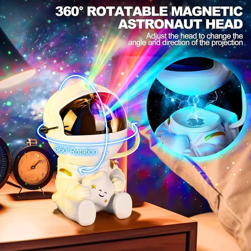 Space Projector Light – Adjustable Astronaut Galaxy Star Lamp