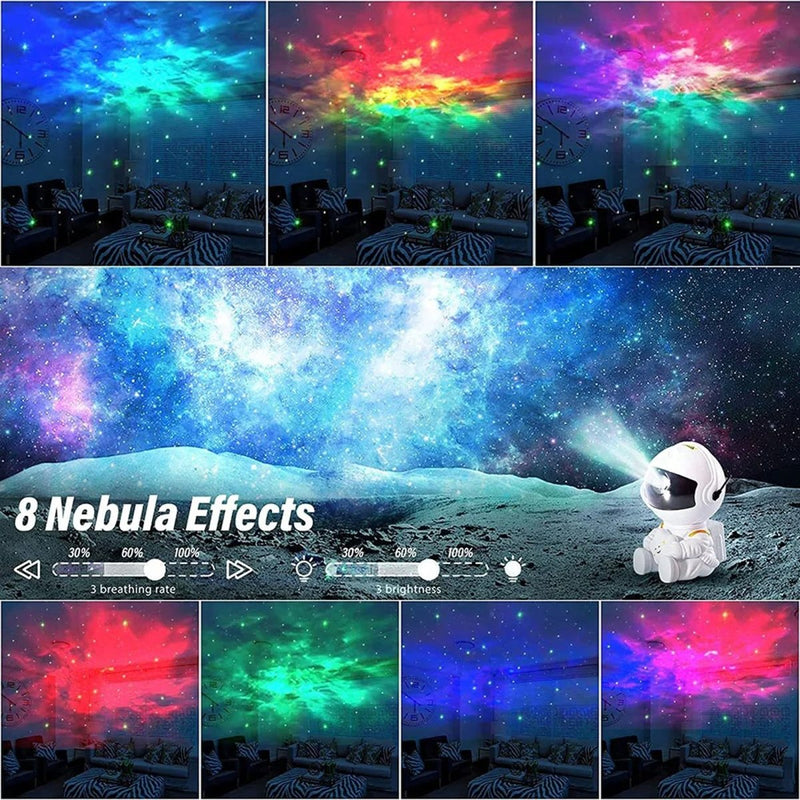 Space Projector Light – Adjustable Astronaut Galaxy Star Lamp