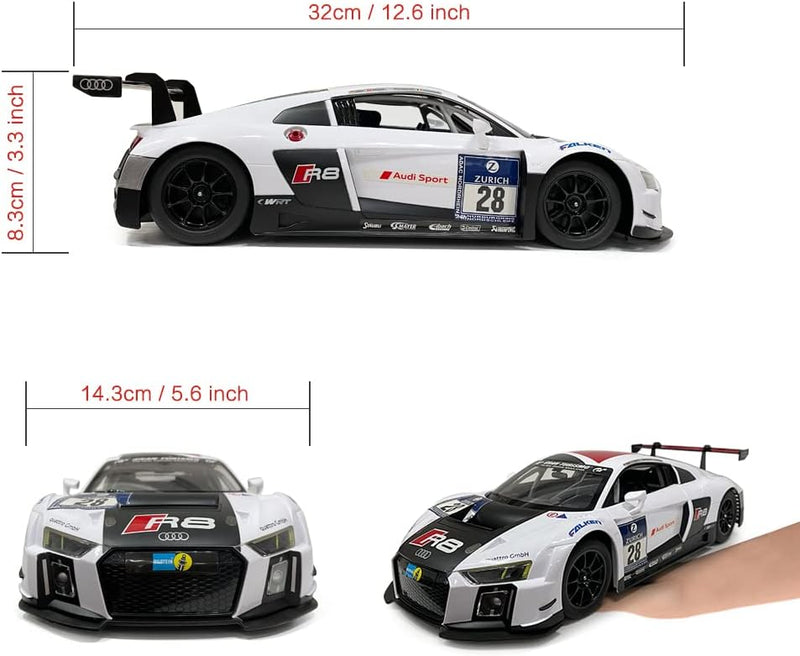 1:14 Audi R8 LMS RC Car Performance Model with LED Lights 