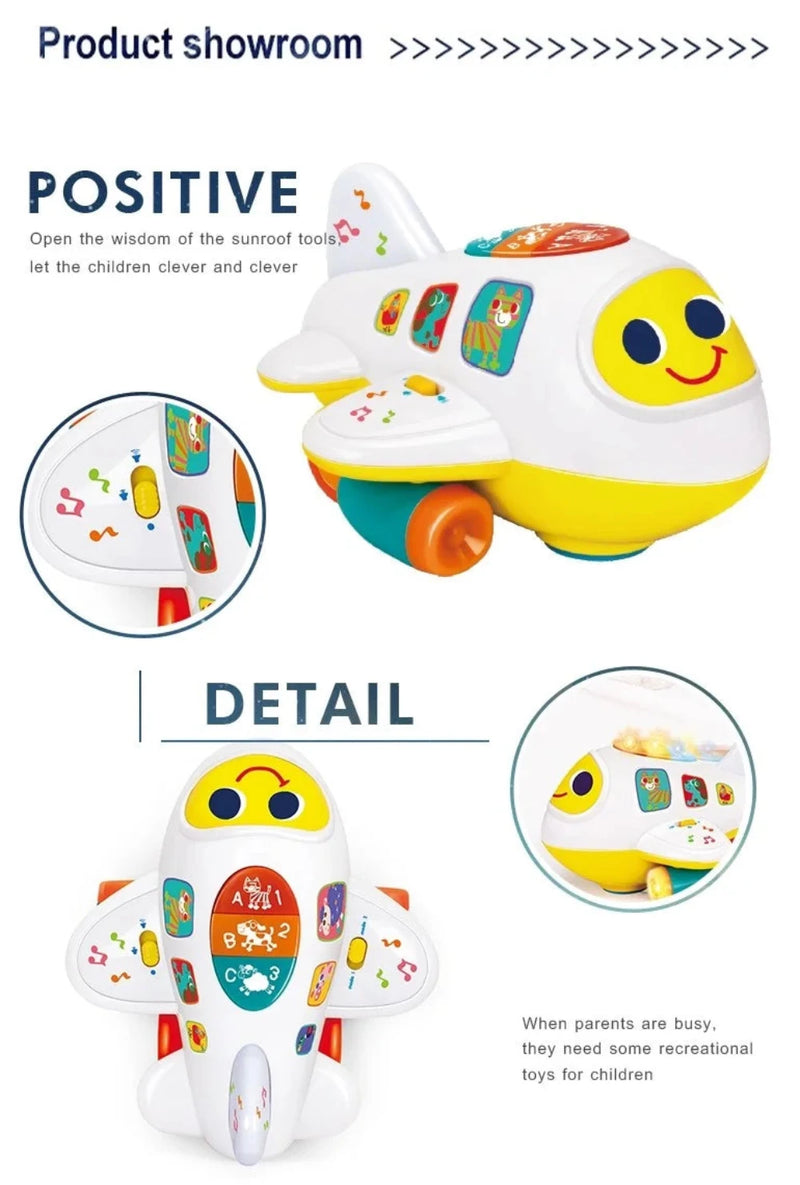 Interactive educational baby airplane toy with engaging buttons and sounds