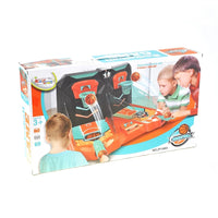 Basketball tabletop game packaging featuring kids playing and product details, suitable for ages 3 and up.