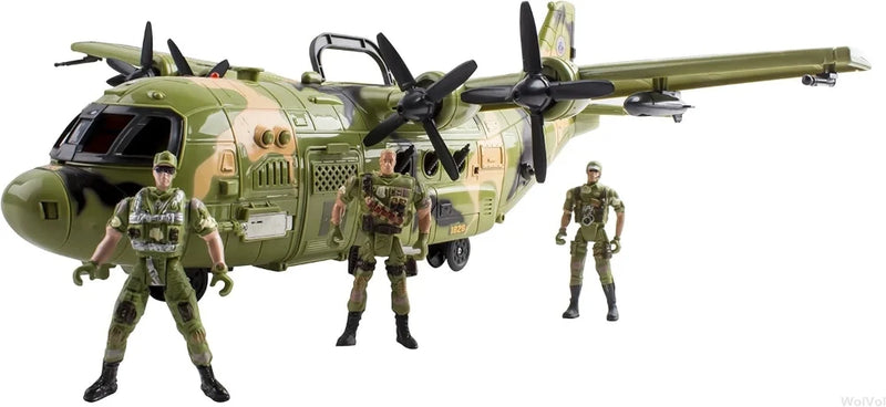 Military Combat Airforce C130 Airplane Toy with Lights and Sound – Realistic Action Plane