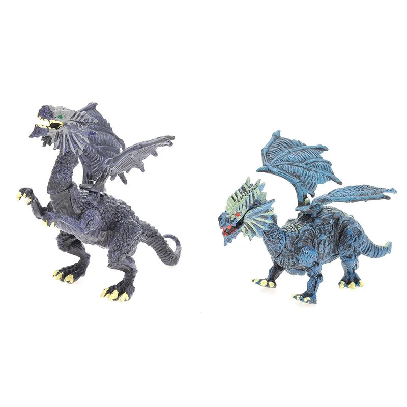 Blue dragon toy figures with intricate details, part of the Hell of Dragons set