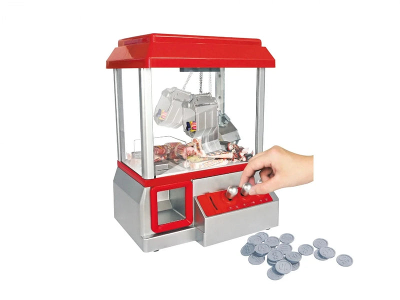 Carnival Crane Game with a coin slot and control levers, allowing users to enjoy the thrill of an arcade claw game at home