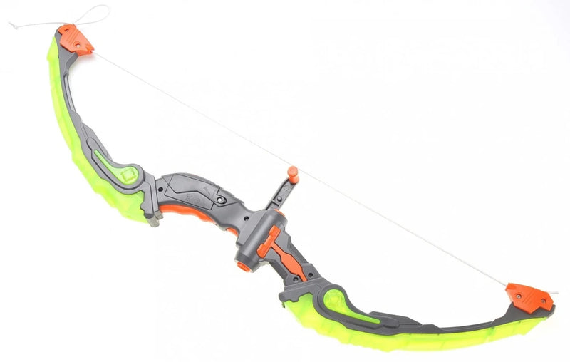 Children's toy bow with green and orange accents - safe and fun archery set for kids.
