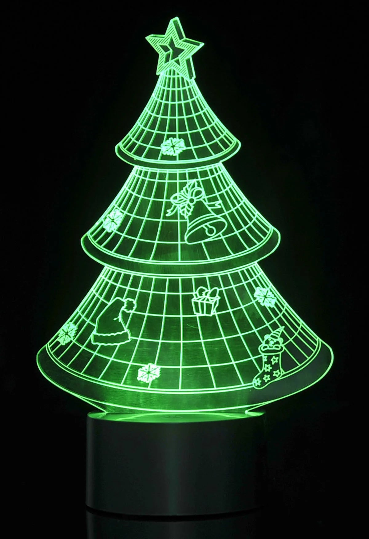 3D Hologram christmas tree with LED Lights