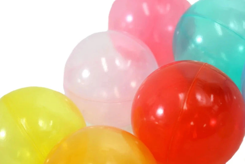 Colorful 6 crush proof plastic balls, BPA-free and phthalate-free for safe playtime fun."
Image 3