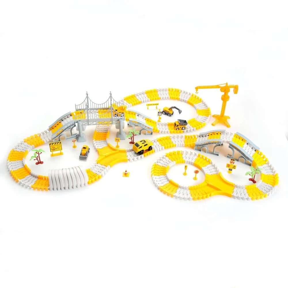 236-Piece Construction Race Track Set with 6 Cars