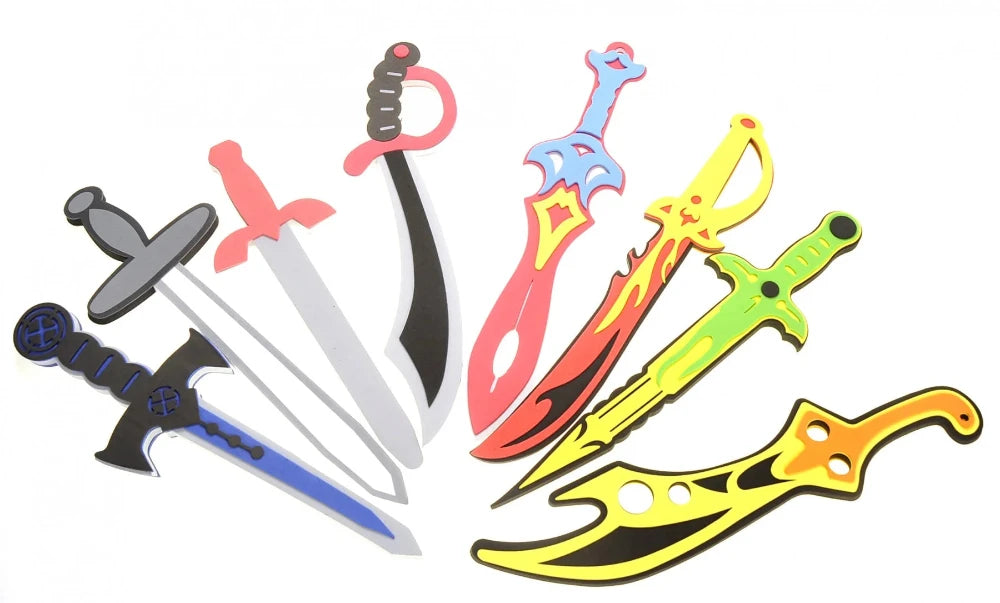 8-Pack Foam Swords Play Set – Safe Foam Swords for Kids’ Imaginative Play