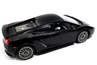 Black sports car model on a white background