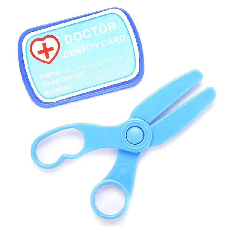 Doctor Identity Card and Plastic Scissors from Kids Medical Play Set