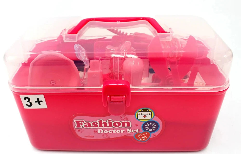 Doctor Nurse Medical Kit Playset For Kids (Pink)