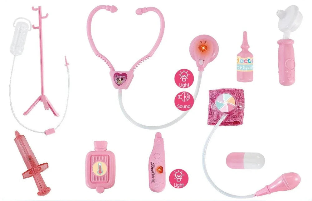 Doctor Nurse Medical Kit Playset for Kids (Pink) – Fun and Educational Role-Playing Toy