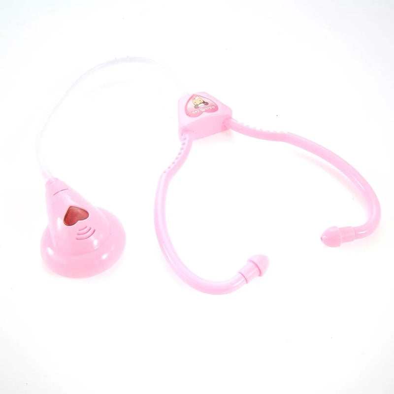Pink stethoscope accessory from a children's doctor play set