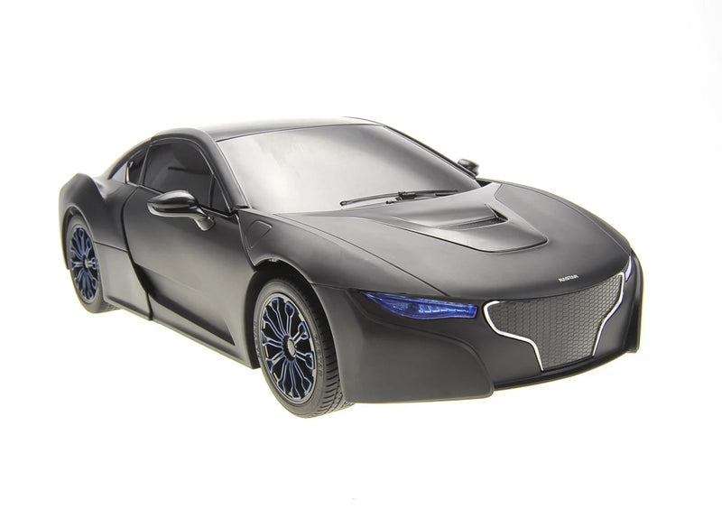 Gray sports car model on a white background