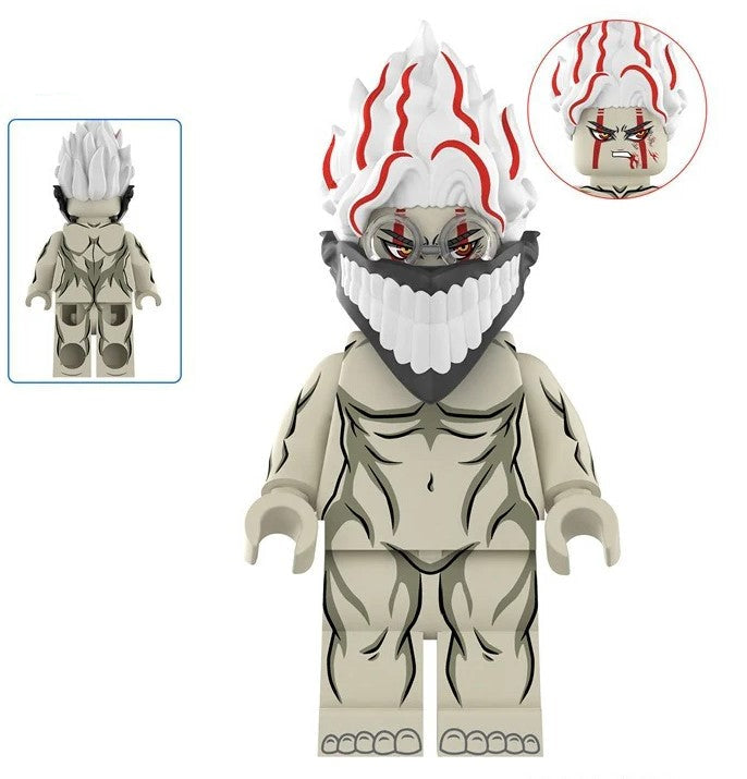 Toy figure with detailed design on a white background