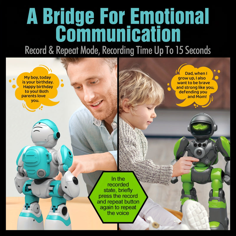 AI robot for emotional communication with record and repeat mode, bonding between parent and child